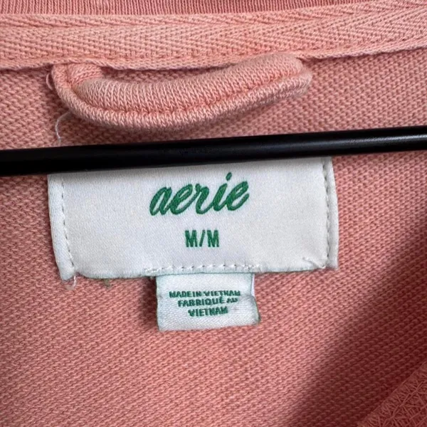 Aerie Weekend Pretty Back Pink Cropped Twist Sweatshirt - Image 3