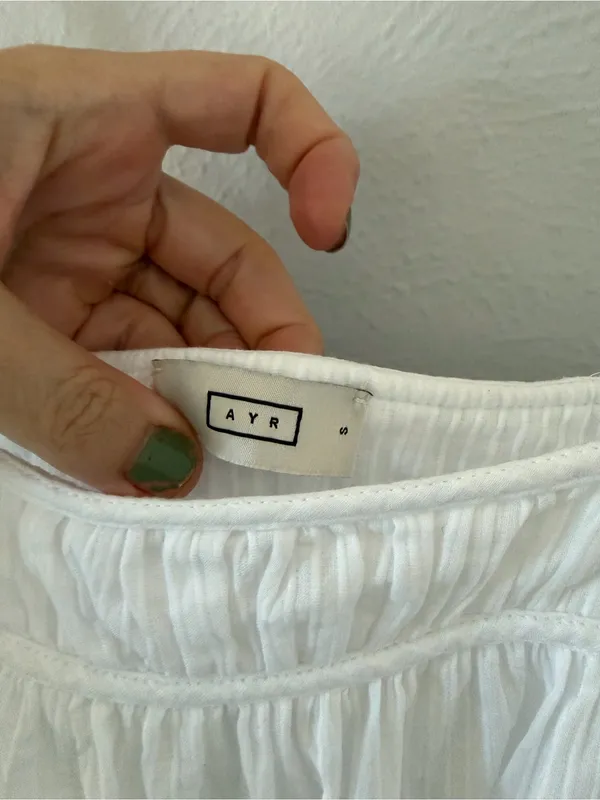 AYR easy breezy dress size small white cotton boho midi dress - Image 6