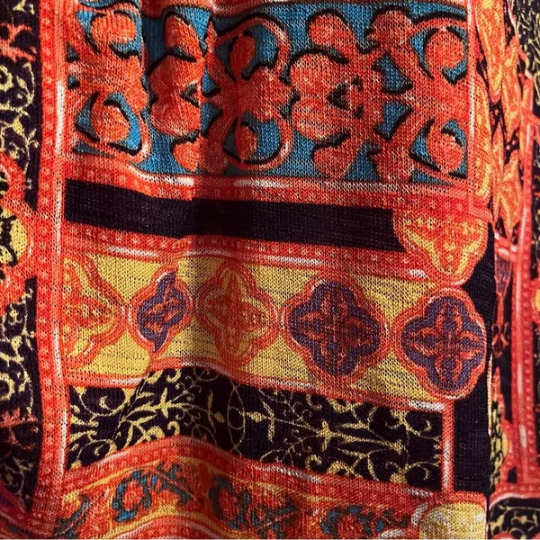 Orange print slit midi mini skirt - Image 9