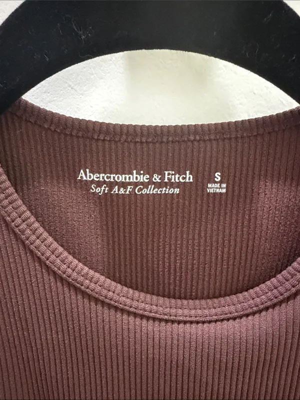 Abercrombie & Fitch Ribbed Tank Bodysuit — Chocolate Brown - Image 2