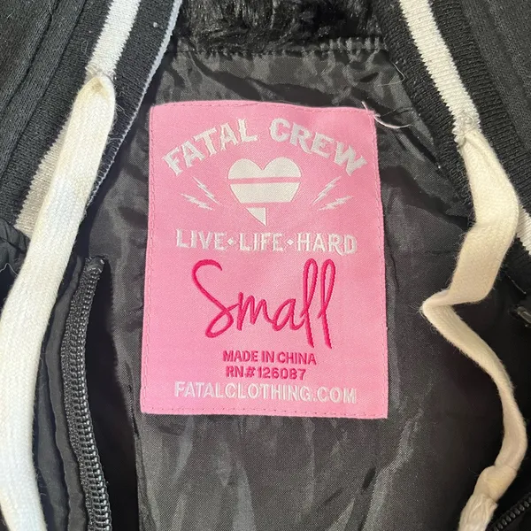 Fatal Black Jacket with Pink Patch size S - Image 2