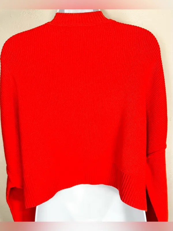 Free People Easy Street Cropped Pullover Oversized Sweater Size Small - Image 7