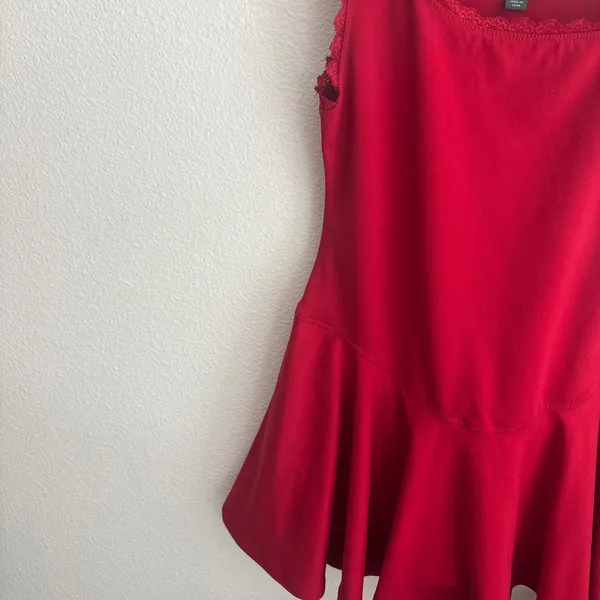 Wild Fable Red Active Dress Lace Trim Built-in Shorts Small VN1973322 - Image 6