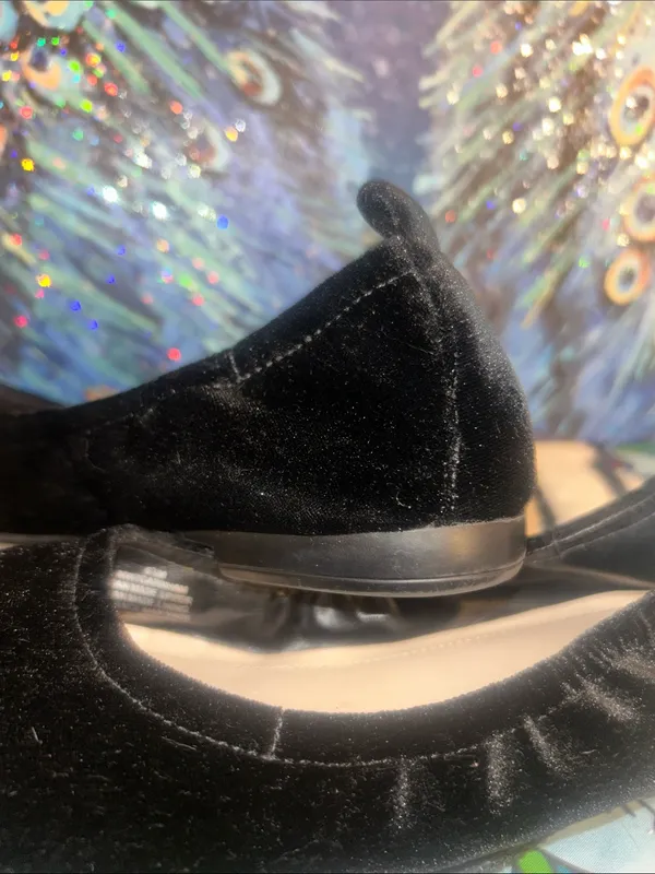 Nine West Black Velvet Ballet Flats Size 6.5 - Image 9