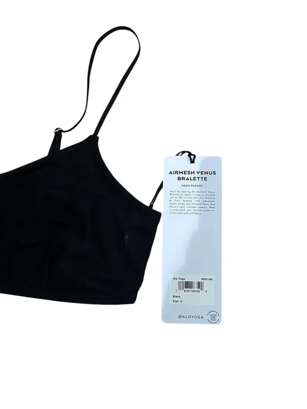 Alo Airmesh Venus Bralette Black Small NWT Authentic - Image 6