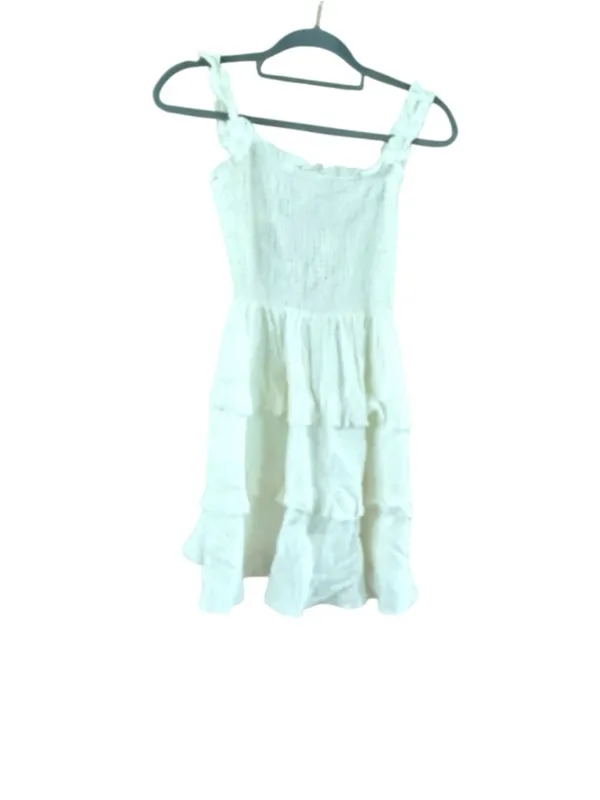 Women's Lulus White Tiered Ruffle Mini Dress XS - Image 9