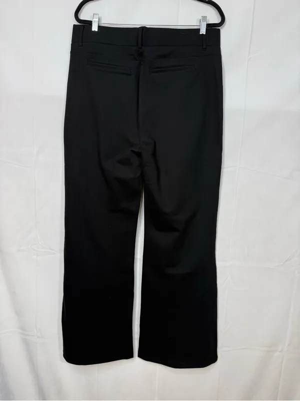 Quince Ultra-Stretch Ponte Flare Leg Pants Black 30” Inseam Office Career - Image 5