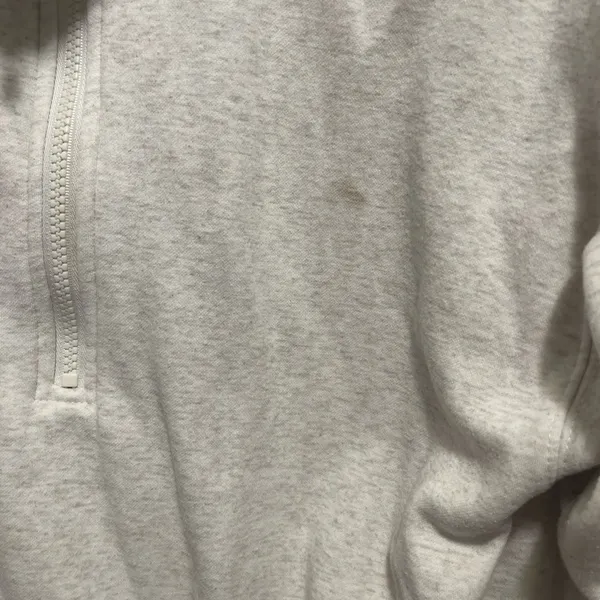 Fabletics Men's Off-White Zip-Up Sweater - Image 3