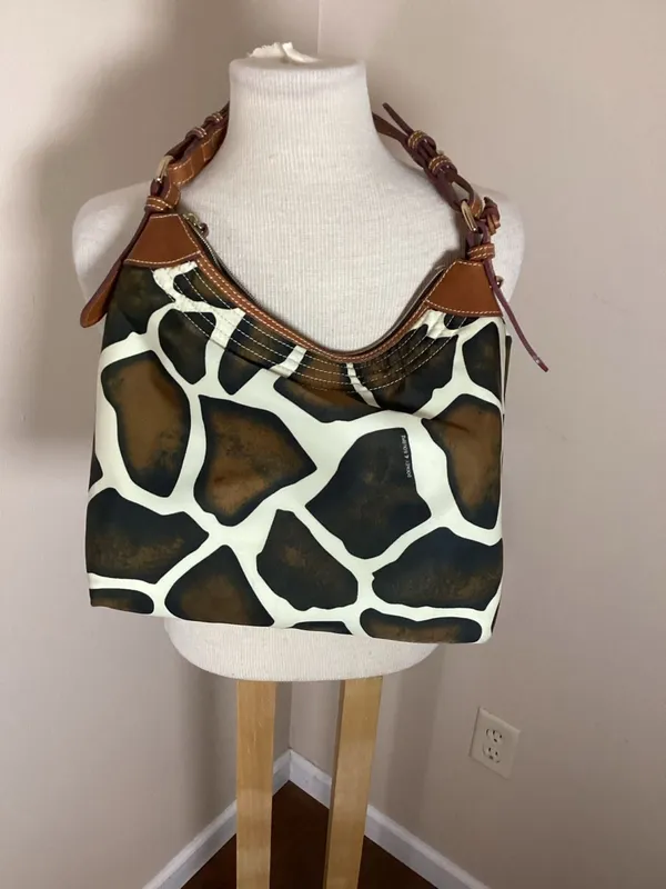Dooney & Bourke Giraffe Print Hobo Shoulder Bag - Image 5