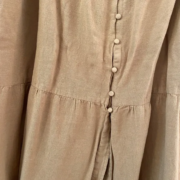 Tan Tiered Skirt Large Cottagecore Western Cowgirl‎ Fairycore Summer Peasant - Image 5
