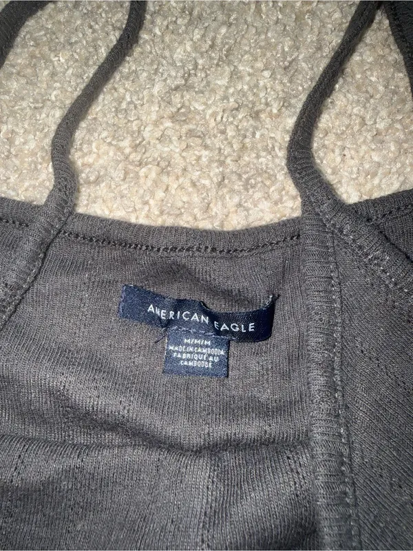 American Eagle - Pointelle Cami - M, Dark Grey - Image 2