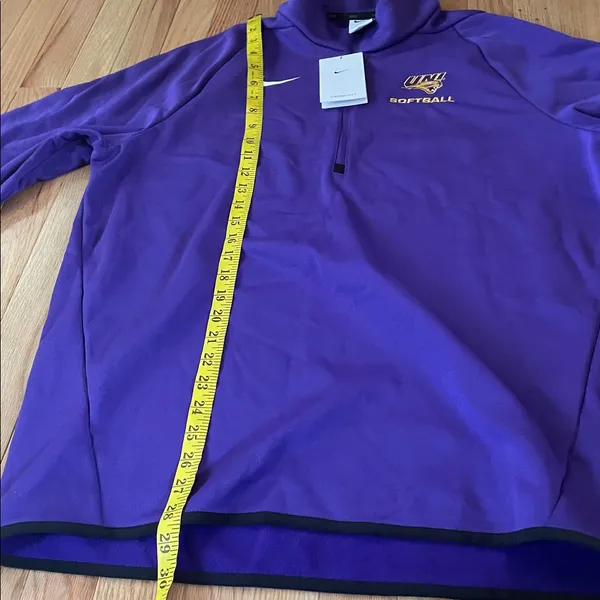 University of Northern Iowa Panthers Softball 1/4 Zip Womens Large Purple Nike - Image 6