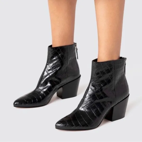 Dolce Vita Coltyn‎ Black Leather Rear Zip Bootie size 8 - Image 3