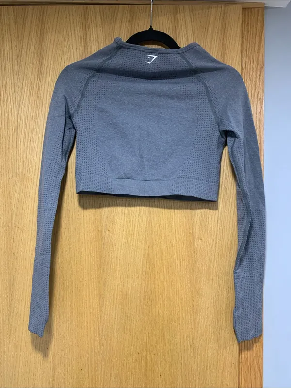 Gymshark Vital Seamless Long Sleeve Crop Top - Size Medium - Image 2