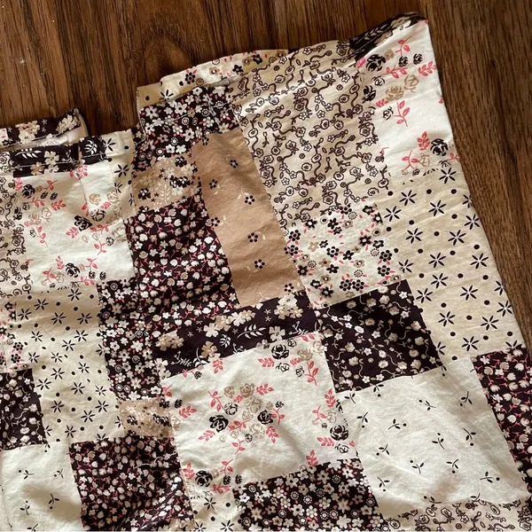 Y2K Halter One Shoulder Bandana Patchwork Top Sz XL White - Image 10
