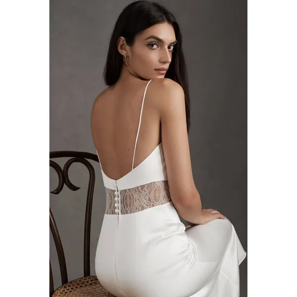 Sachin & Babi Jane Strappy Sheer Lace Cutout Satin Midi Dress‎ NWT Sz 2 $295 - Image 2