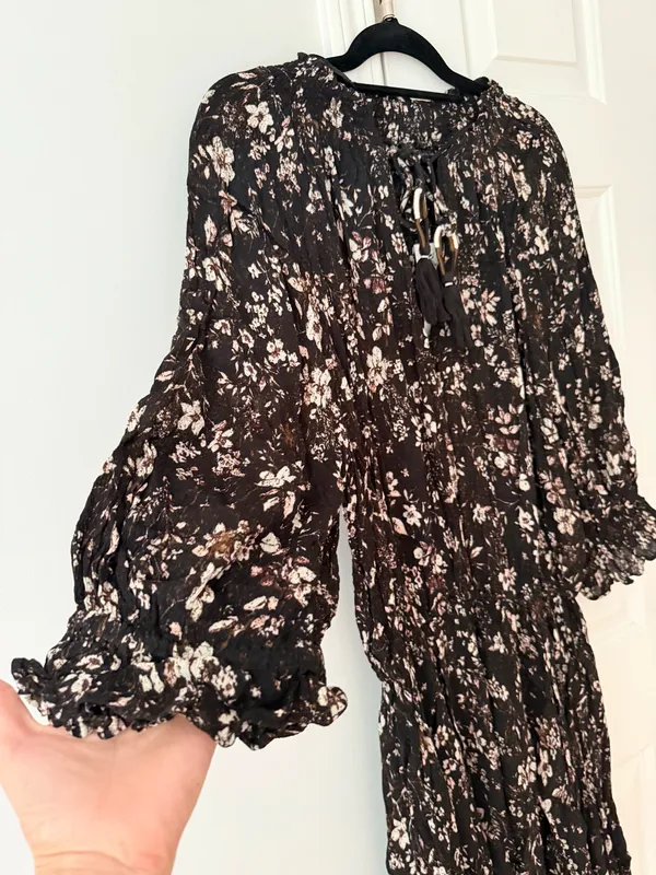 Zara Ruffled Floral Mini Dress, Size S - Image 4