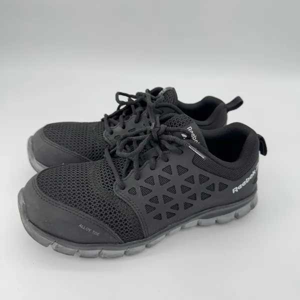Reebok Sublite Cushion Work Alloy Toe‎ Shoes M 6 W 8 Workwear Slip Resistant - Image 3