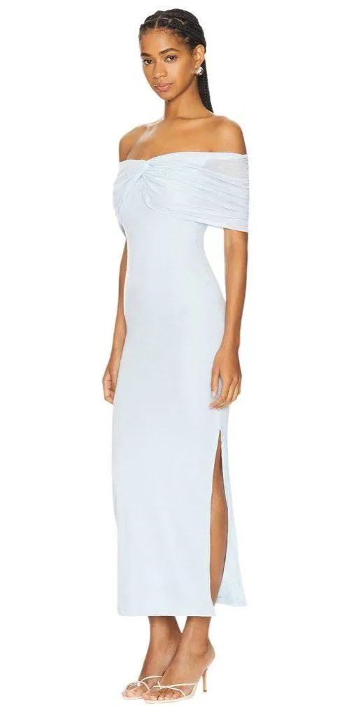 SNDYS Madrid Maxi Dress in Blue Medium New Womens Long Gown - Image 3