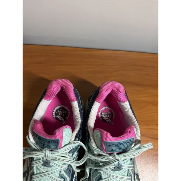 Brooks‎ Adrenaline GTS-16 Blue Green Pink Women's Sz 10.5 Metallic Running Shoe - Image 4