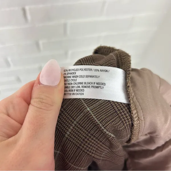 A New Day Plaid Baggy Cargo Tapered Trouser Pants Size 12 - Image 4