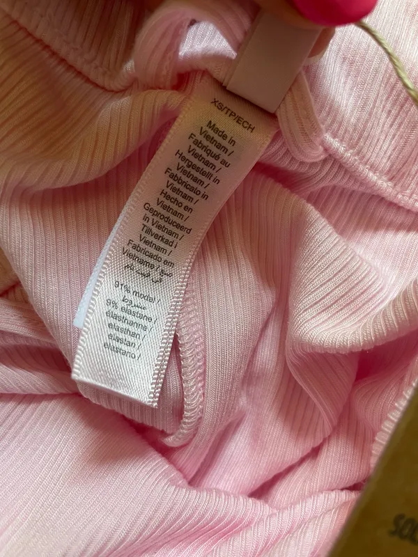 SKIMS Soft Lounge Ribbed Pink Drawstring Pajama Pants NWT Size XS - Image 5