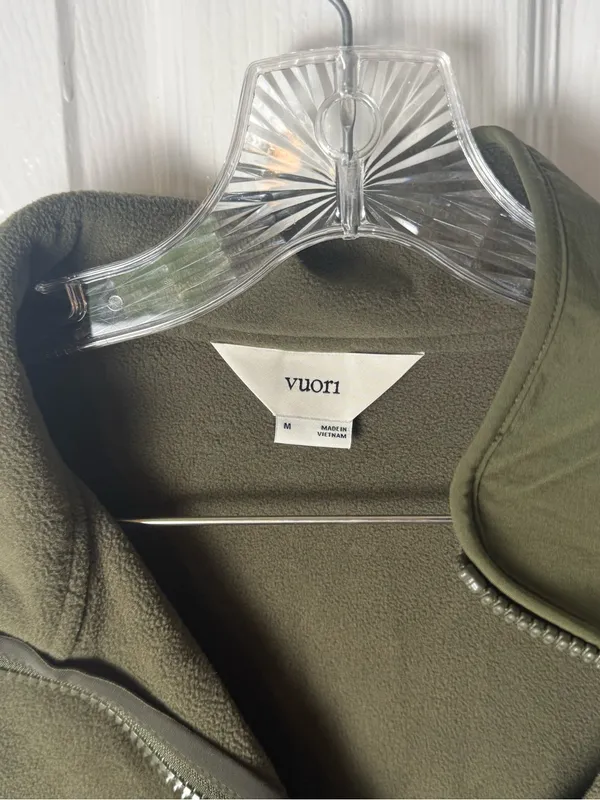Vuori Aspen Half Zip in Olive M - Image 5