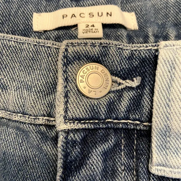 PacSun Two-Tone Patchwork 90s Pants Baggy Cargo Skate Carpenter High Rise 24" - Image 3