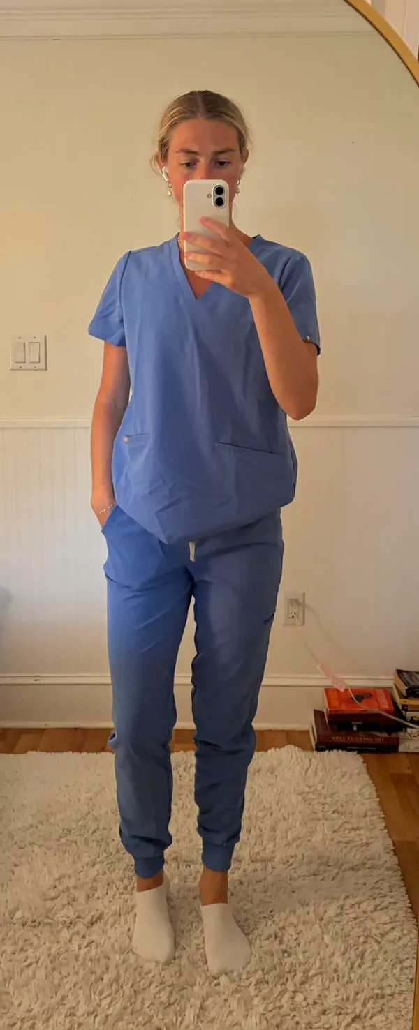 FIGS Ceil Blue Jogger Scrub Set - Image 2