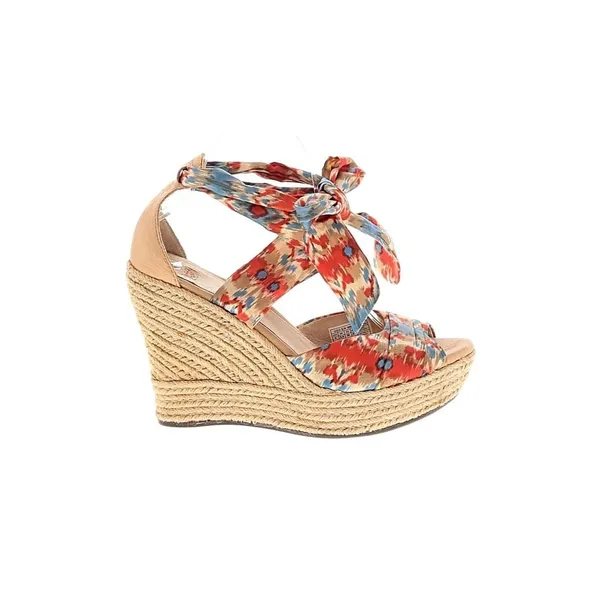 UGG Lucianna Marrakesh Ikat‎ Ribbon Tie Espadrille Wedge Sandals 9.5 - Image 8