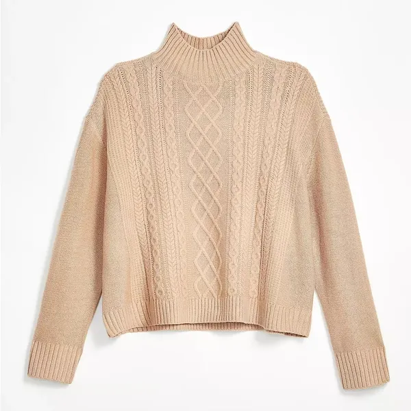 LOFT Turtleneck Cable Sweater - Image 5