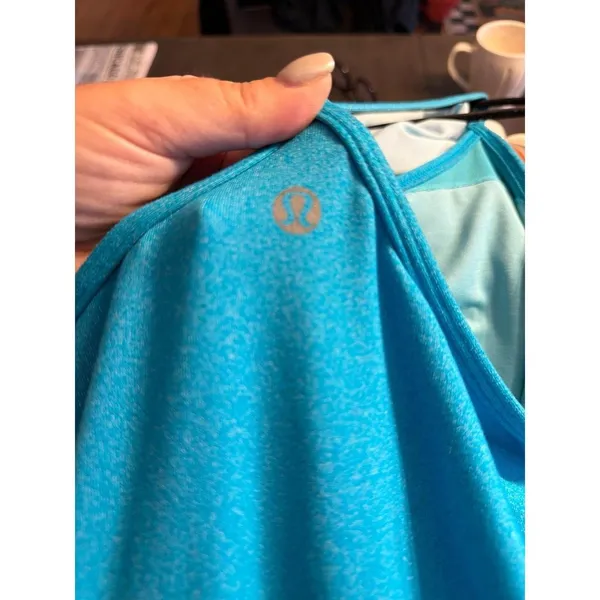 Lululemon Power Y Racerback Tank Top Turquoise Blue Women's Size 12 - Image 3