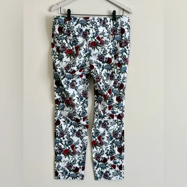 Zara Basics Floral Printed Trouser Pants - Womens Size 8 - Image 10