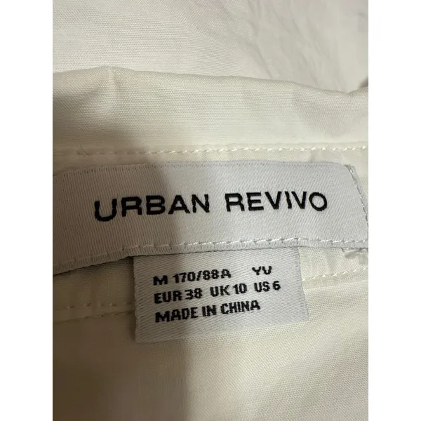 Urban Revivo White Sleeveless Chain Necklace Button Down Crop Shirt Tank Top 6 - Image 4