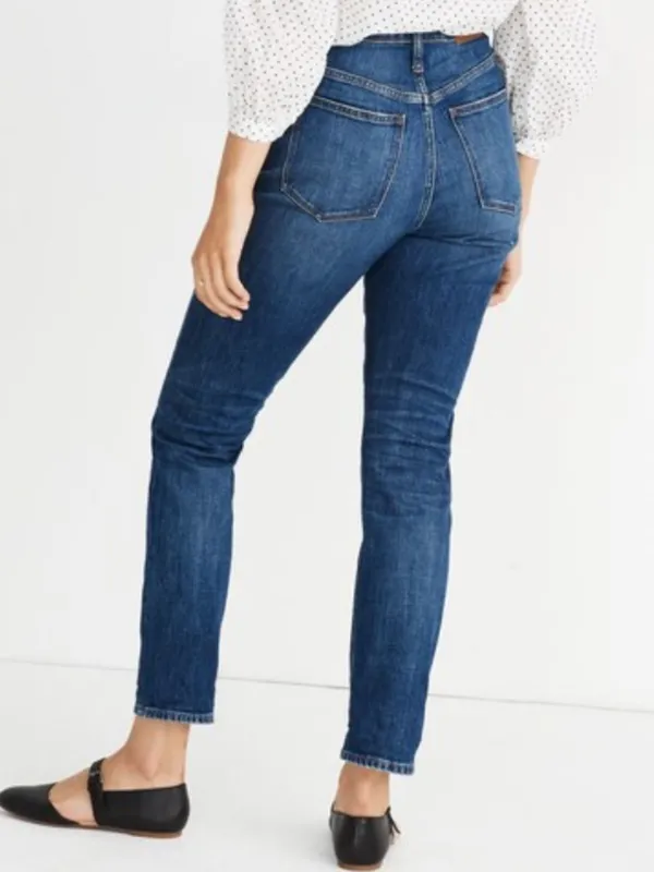 Madewell The High-Rise Slim Crop Boyjean in‎ Barksdale Wash Sz 32 - Image 4