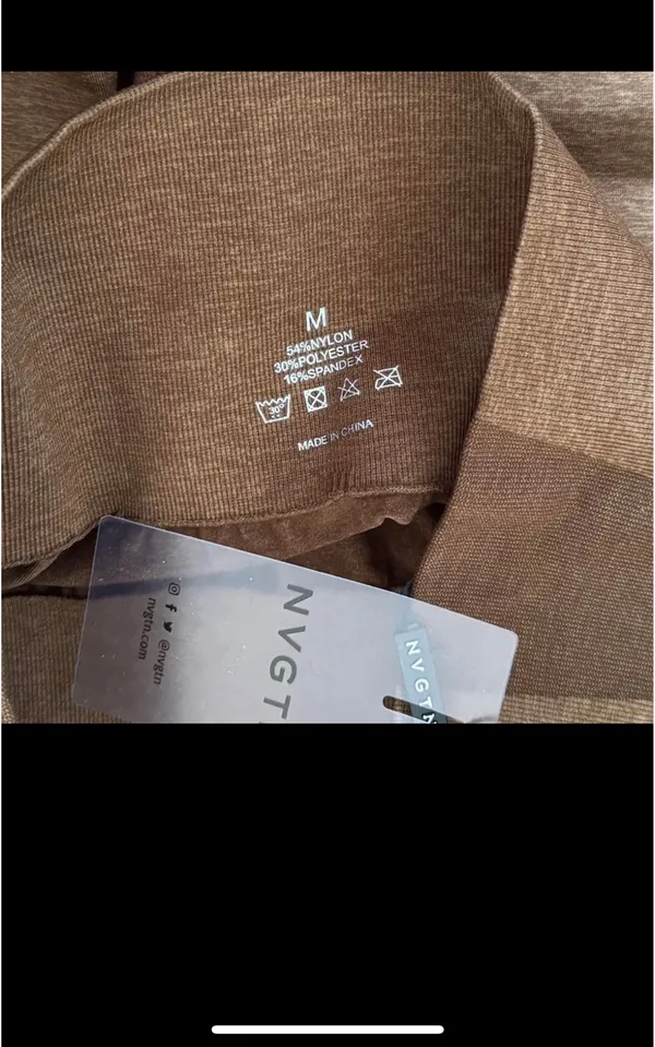 NVGTN Mocha Performance Seamless Leggings in mocha Size medium - Image 3