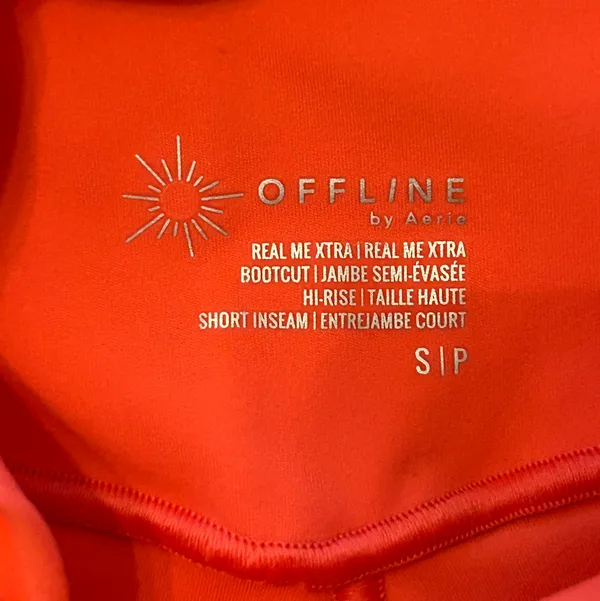 Aerie Coral Pink Flare Leggings - Image 4