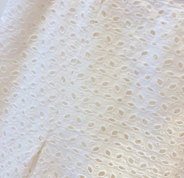 Tommy Hilfiger White Eyelet Pleat Skirt 12 Retro Preppy Cottagecore Lined - Image 3
