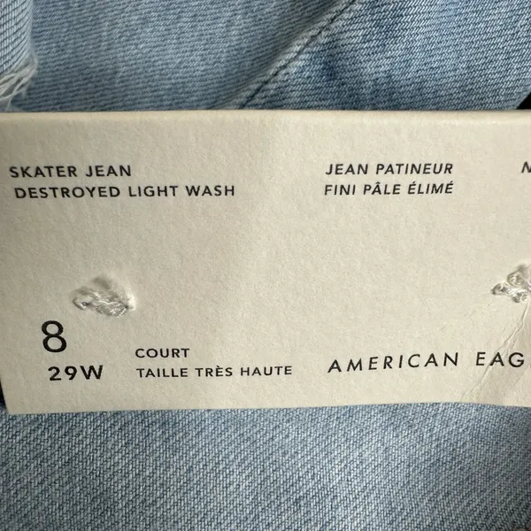 American Eagle super high waist skater jeans 4066 size 8 short - Image 7