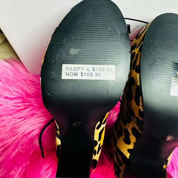 Steve Madden Real Fur Animal Print 5.5 New‎ - Image 6