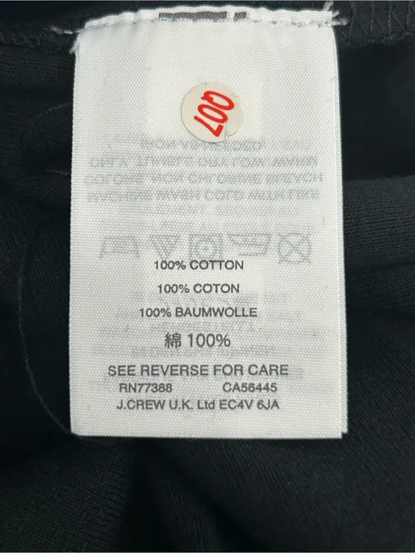 J. Crew Black Perfect Fit Short Sleeve Tee Shirt Size Large Style G1438 NWT - Image 5