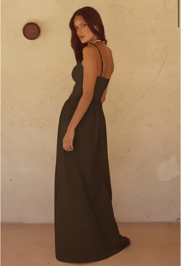 Runaway The Label - Zephy Maxi Dress in Brown - Image 2