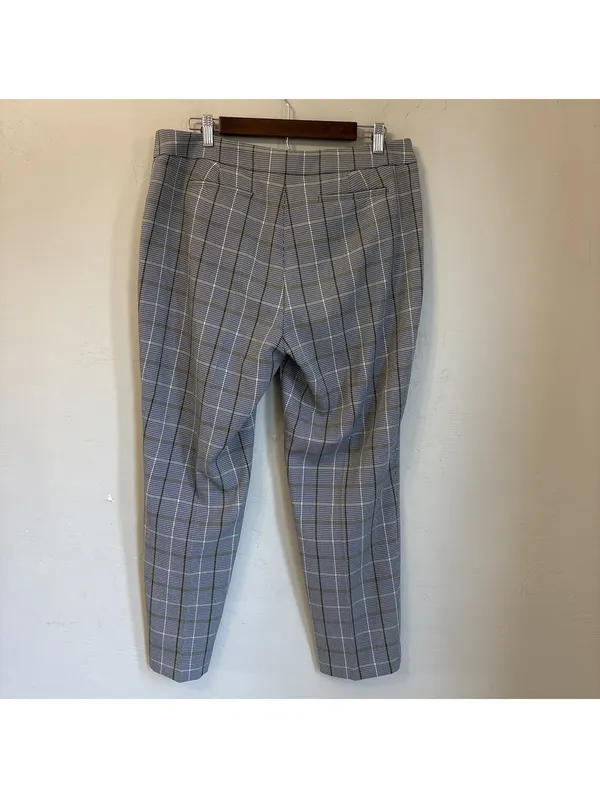 Bar III Plaid Ankle Pants Women’s Size 12 Grey Black Yellow Plaid Work Career - Image 6