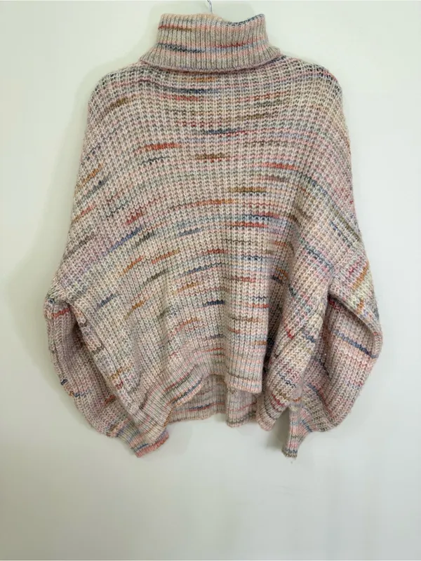 FATE Cozy Multicolor Turtleneck Knit Sweater - Women Size - Image 2