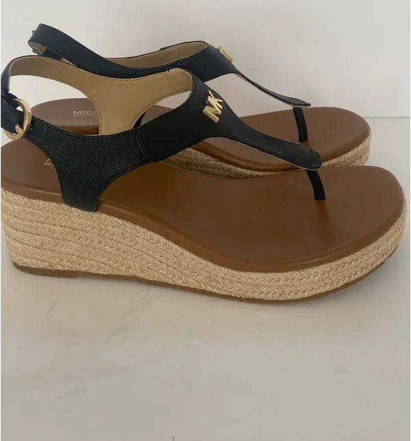Michael Michael Kors black Laney espadrilles wedge heels size 8 - Image 6