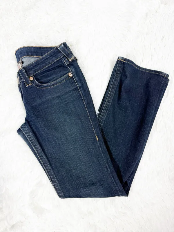 True Religion Billie Low Rise Bootcut Jeans Size 29 Dark Wash Made in USA - Image 8