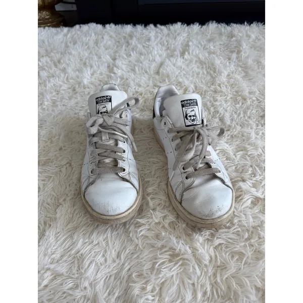 Adidas Stan Smith White Leather Sneakers Low‎ Top Women's Casual Tennis Shoes - Image 2