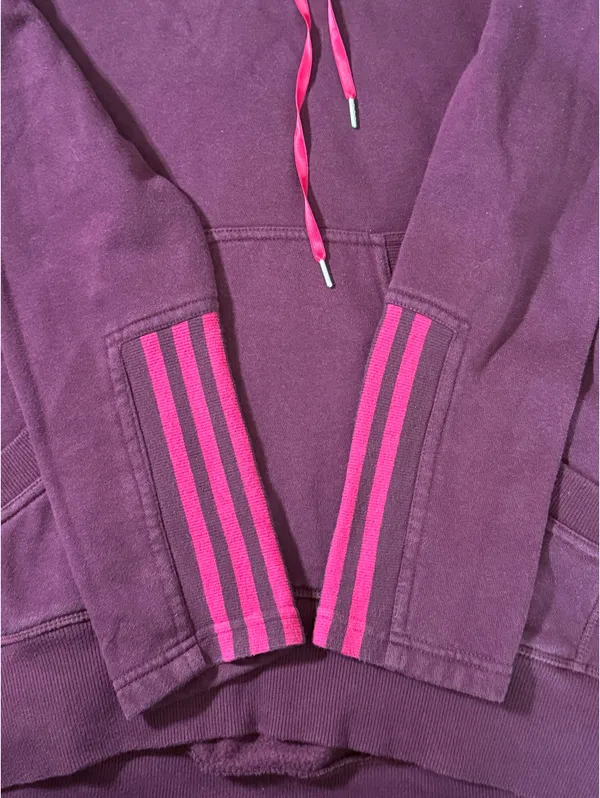 Women’s Adidas maroon pullover hoodie sweatshirt - Image 4