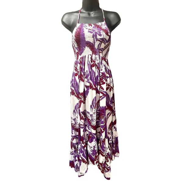 Free People Heat Wave Maxi Slip Tropical Floral Dress XS - Image 4