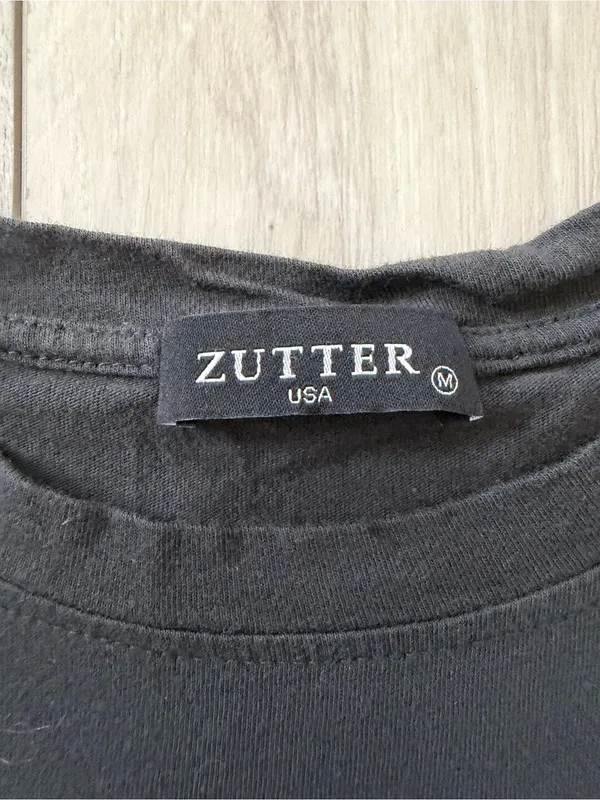 Zutter Vintage Graphics Grunge Revival Motorcycle 100% Cotton Cropped Tee medium - Image 7